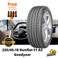 TAYARGO:  225 45 18 F1 Assymetric 3 Run flat Goodyear New  Tyre Tayar Kereta Murah 225/45-18  Rim 18