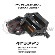 [READY STOCK] Bicycle pedal/ Pedal basikal PVC Plastic with bearing 9/16" 1/2" MTB FIXIE BUDAK BASIKAL CITY BIKE