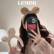 Lemi bunny ears hairband Women's hairband Teddy bear headband Korean style bunny ears hairband FG075