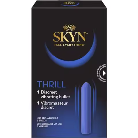 SKYN Thrill Massager, Discreet, Rechargeable Vibrating Massager with 3 Speeds for Varying Intensity