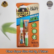 {Gorilla®} Clear Super Glue Gel กาวเจล ติดไม้ โลหะ เซรามิก หนัง ยาง พลาสติก