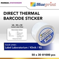 Direct Thermal Sticker 50 x 30 BLUEPRINT Sticker Label 50x30 mm 1 Roll