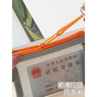 Lipstick transparent nylon mesh zipper bag, mini purse, card bag, bank card storage bag SR4F