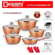 DESSINI 12pcs Set Original Cookware Non Stick Granite Cooking Pot Frying Pan Desini Periuk Cookwar 1