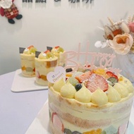 卡士達水果蛋糕 極低鮮奶油 甜點 蛋糕 生日蛋糕 客製化 鑠甜點