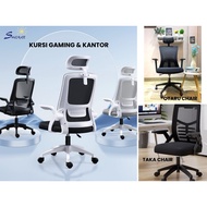 GAMER CHAIR STUDY CHAIR/ OFFICE CHAIR/ PREMIUM HIGH QUALITY NET BACK OFFICE CHAIR/