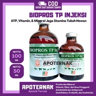 BIOPROS TP 100ml 50ml Injeksi Stamina ATP Sapi Kambing Kuda Dll