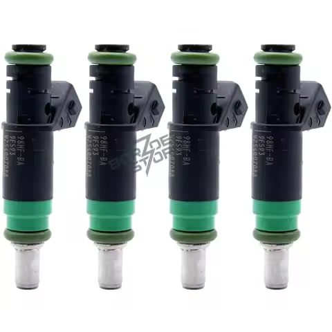 4Pcs 98MF-BA Fuel Injectors Set 1429840 9F593 Replacement For Ford Focus Fiesta Mondeo Fusion B-Max 
