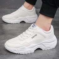 Men's white sneakers with 5cm thick sole, light and breathable, Korean student fashion version sp G9