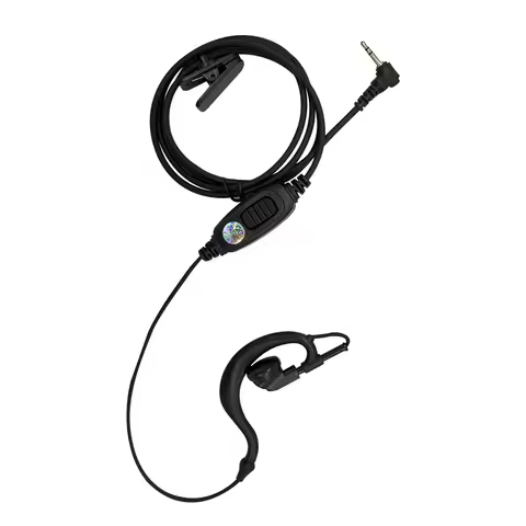 G Shape Walkie Talkie Earpiece, Headset with Mic, PTT Radio Earphone for Motorola, Cobra, MH230, MH2