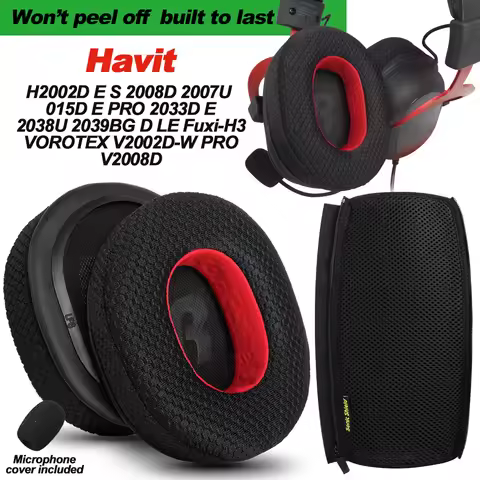 Earphone Pads for Havit H2002D/E H2008D VOROTEX Replacement Earpads Headphones Earmuffs Mesh Cloth M