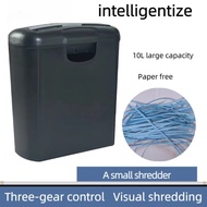 10L Large Capacity Office Paper Shredder Intelligent Small Electric Mute Shredder Mini Household Pap