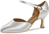 Diamant 051-085-092-Y Women's Dance Shoes/Bridal Shoes - Satin White - 6.5 cm Flare Heel - VarioSpin