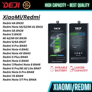 Ready Stock DEJI Battery High Capacity XiaoMi Redmi Note 8/Note 7/7Pro/Redmi 7/7A/Redmi 6/6A/Redmi 5