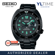 Seiko Prospex SRPK43K1 The Black Series ‘Night Vision’ Turtle Diver Black Stainless Steel Band Automatic Watch