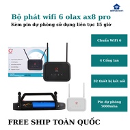 WiFi 6 with OLAX AX8 Pro sim installed - 15-hour backup battery included