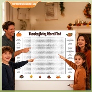 [joytownonline.sg] Thanksgiving Word Search Poster 36x24 Inch Christmas Activity Poster Christmas Wo