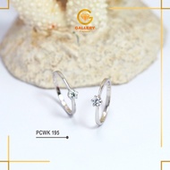 PUTIH 8k 6K Gold White Gold Ring CK 195 White Gold Small Solitary Ring