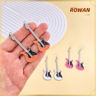ROWANS Vintage Classical Drop Earrings, Punk Personality Guitar Drop Earrings, Fashion Guitar Alloy Punk Electric Guitar Earrings Women