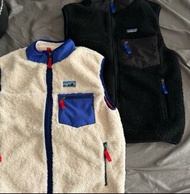 香港發貨 Patagonia刺繡logo拼色毛絨立領背心外套 2色可選 男裝保暖外套