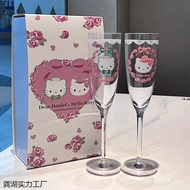 Wedding Champagne Cat Value Glass Face Pair Champagne kt Couple Goblet Goblet Goblet hellokitty Glas