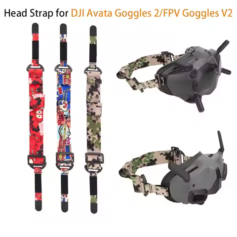 Colorful Headband Soft Elastic Head Strap Adjustable for DJI Avata Goggles 2/FPV Goggles V2 Accessor