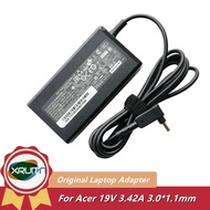 Original For ACER 19V 3.42A 65W 3.0*1.1mm Laptop AC adapter charger Aspire S3 S5 S7 P3 Iconia C740 C