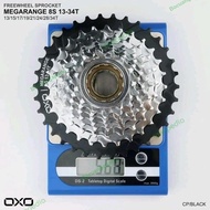 Sprocket Drat ulir Freewheel Megarange OXO 8 speed 13-34T Terlaris