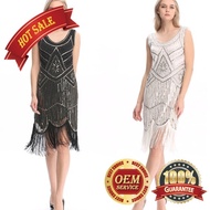 Women Tassel Vintage 1920s Gatsby Charleston Sequin Flapper Fringe Party Dress