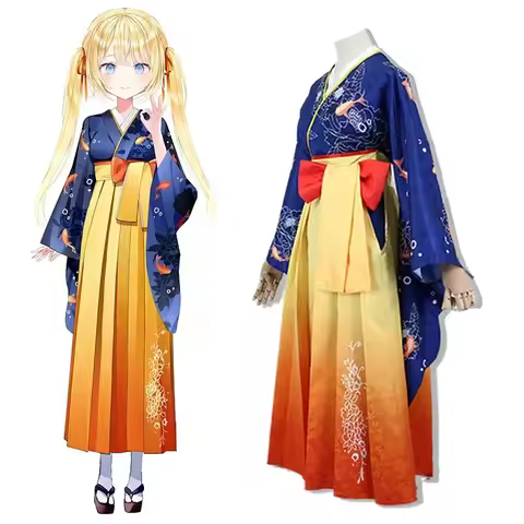 Hololive AT Amelia Cosplay Kimono Outfits VTuber Ame Costumes Watson'S Japanese Clothes Holiday Part