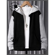 BAJU_KITA = Zipper Hoodie POLOS S- XXXXX(6XL) Reglan Unisex Bigsize Men's Zipper Hoodie Premium Flee