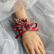 Small Fresh Elastic Pearl Bracelet Hand Flower Beautiful Bride Bridesmaid Sisters Unity Event Party 