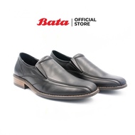 Bata MEN'S Formal LEATHER รองเท้าคัทชู รองเท้าหนัง รองเท้าทำงาน หนังแท้ แบบสวม สีดำ รหัส 8546453 Menformal