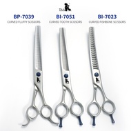 TAA Professional Pet Scissors Grooming Scissors Dog Scissors Curved  Dog Shears and Serrated Scissor