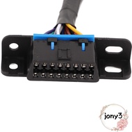 JONY OBD2 Cable, 16 Pin Male to Female 1ft/30cm OBDII Cable, Durable With Mounting Bracket Braided S