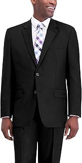 J.M. Haggar Men's Texture Weave Stretch Classic Fit Suit Separate Coat, black, 46L