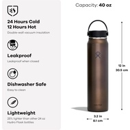 HYDROFLASK LIGHTWEIGHT WIDE FLEX CAP B 40OZ, SERPENTINE 20 percent lighter than other Hydro Flask 40