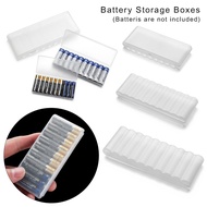 aa battery💯10 Slot Transparent White Plastic Battery Storage Box Hard Container Holder Case For AAA/AA/18650 Battery Org