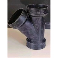 Wye" Black pvc sanitary plumbing fittings