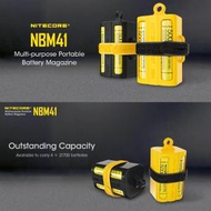 NITECORE - NBM41 鋰電池 收納套 電池盒 電池保護箱 (黃色) Battery Magazine for 21700 and 18650 Li-ion Batteries