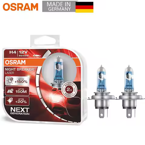 OSRAM Night Breaker Laser H4 9003 Car Headlight Auto High Low Beam Next Generation 12V 60/55W 3700K 