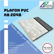 PLAFON PVC GOLDEN PUTIH MOTIF TERBARU MURAH MINIMALIS KODE KB-2048