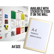 A4 Size Magnetic Random Color Photo Certificate Wall Sticker Photo Frame Magnetic Display Board