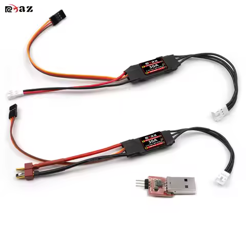 RCXAZ AM32 Programmable 30A ESC Speed Controller for 1/18 1/24 RC Cars Axial SCX24 FCX24 TRX4M 2-3s 