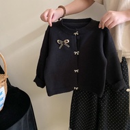 Girls Autumn Stylefrench styleBow Knot Sweater