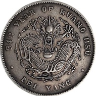39mm Beiyang Made Dragon Yuan Guangxu Yuanbao Silver Yuan Dayang Dayang Yuan Datou Crafts Long Tail 