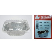 Aluminium Foil Tray with Lid 【4436-P】10 sets
