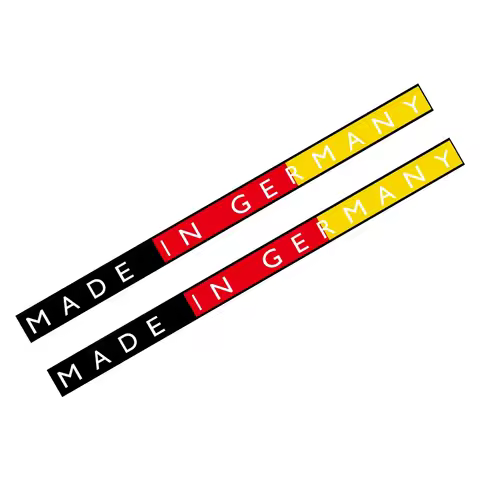 2Pcs Made In Germany German Flag Tricolor Style Car Stickers For VW BMW Audi Mercedes Vinyl Decor De