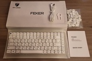 FEKER JJK84-T2 DIY客製化機械鍵盤(84鍵5針熱插拔) 三模連接(TypeC/2.4G/BT) 自選軸體(青/紅/茶/黑/紫/綠軸)+自選鍵帽主題Minimalist White Ke