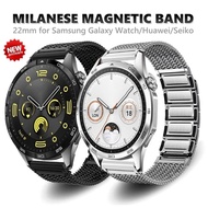 22mm Magnetic Band for Huawei Watch GT 4 3 pro 46mm 2e Ultimate Stainless Steel Bracelet for Samsung Gear S3 45mm Milanese Strap